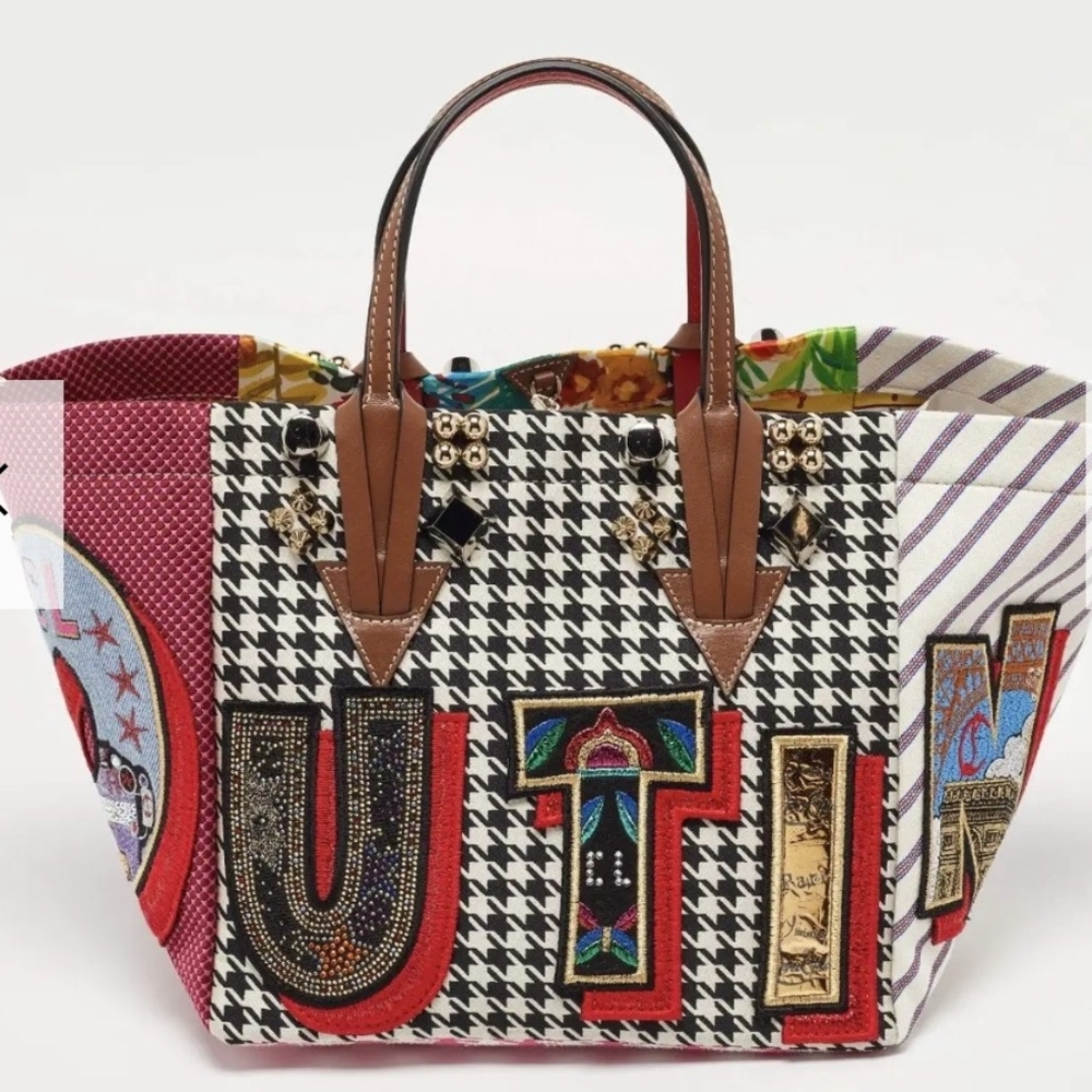 Christian Louboutin Caracaba Calfskin Embellished & Embroidered Tote - Picture 3 of 11